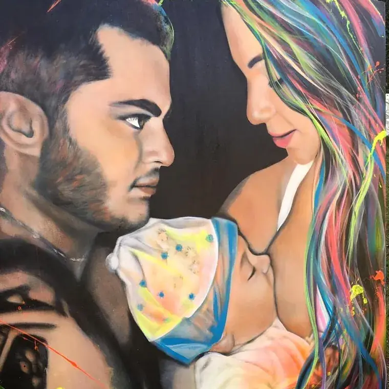 Retrato pintado por Ale Baggio