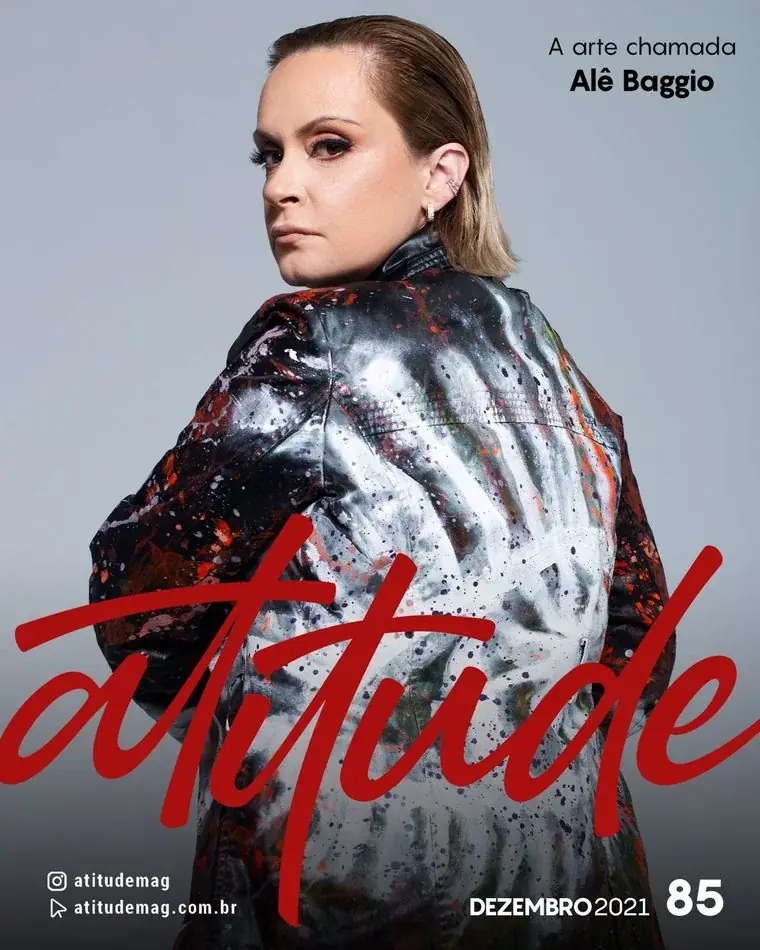 Capa da revista Atitude, edição 85, com Ale Baggio e a chamada: a arte chamada Ale Baggio